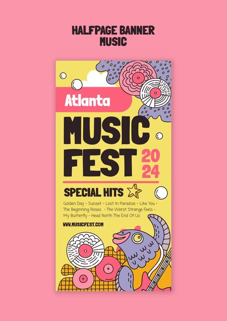 Music festival celebration template