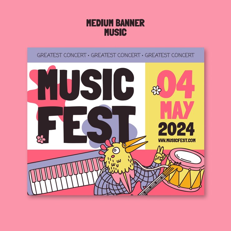 無料PSD 音楽フェスティバルの祝賀のテンプレート