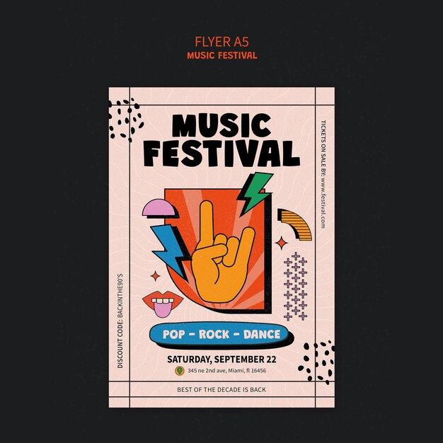 music festival celebration template