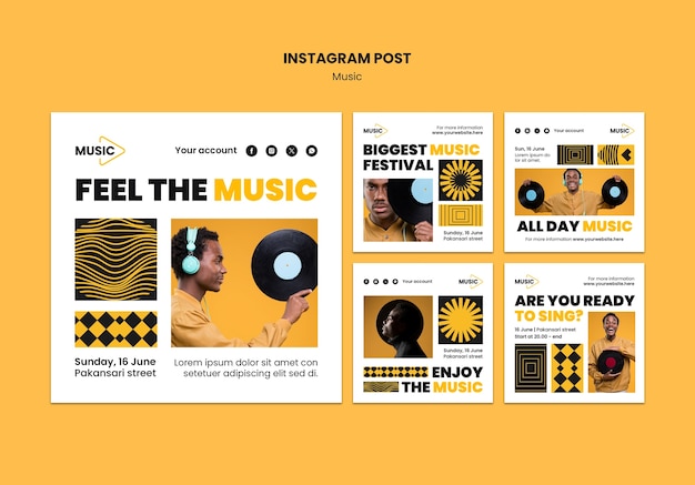 Music festival event template