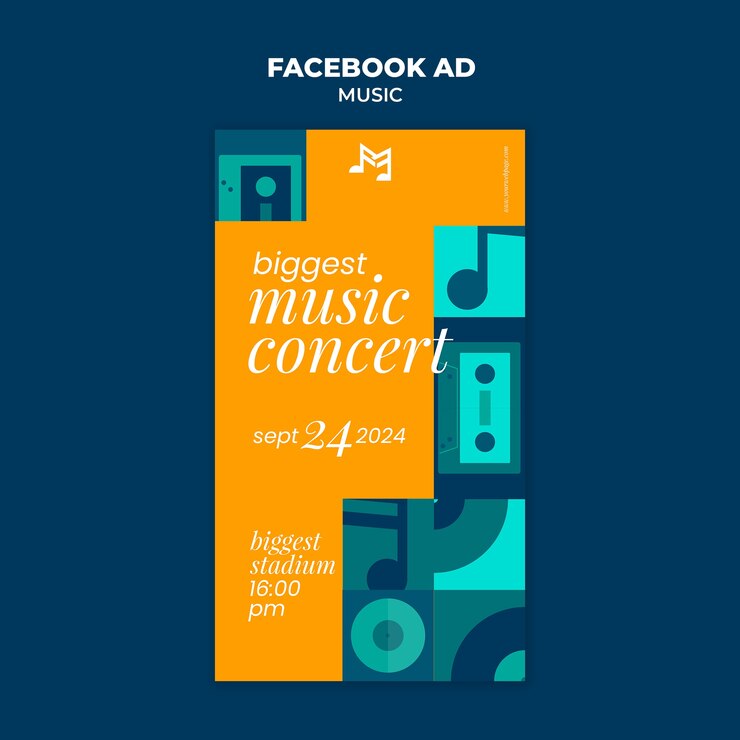 Free PSD music festival event template