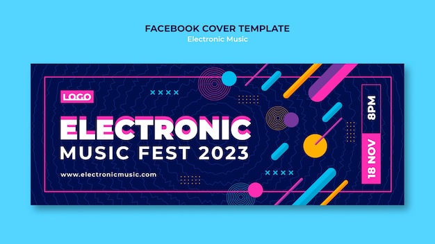 無料PSD 音楽祭facebookカバーテンプレート