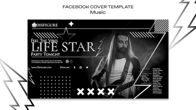 Music festival facebook cover template