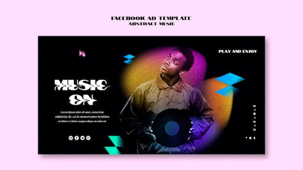 Free PSD music festival facebook template