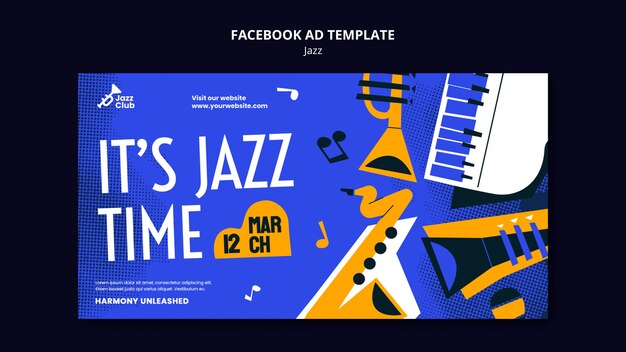Music festival facebook  template