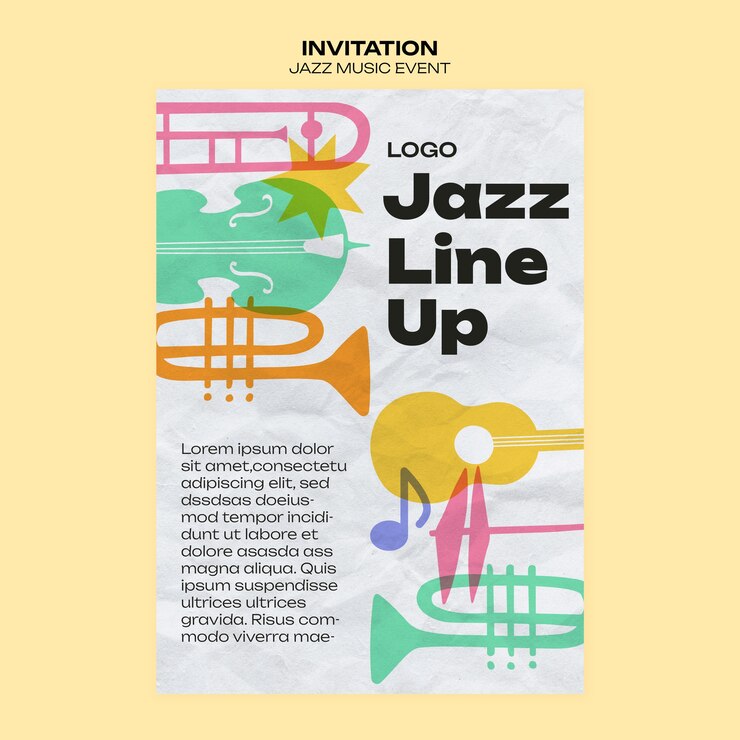 Free PSD music festival invitation template
