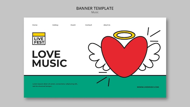 Free PSD music festival landing page template