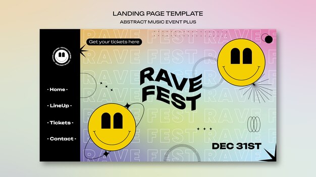 Music festival landing page template