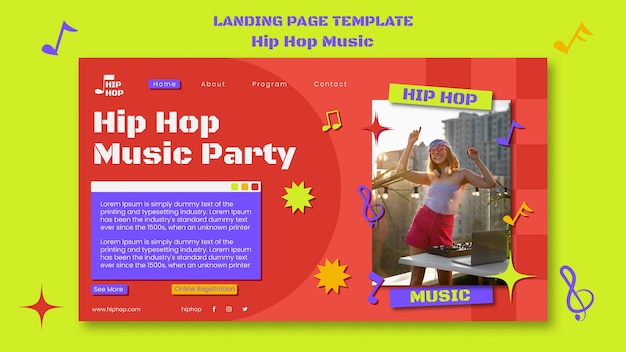 Music festival landing page template