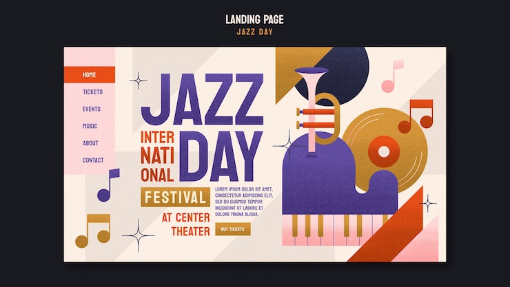 無料PSD 音楽フェスティバルのランディングページのテンプレート