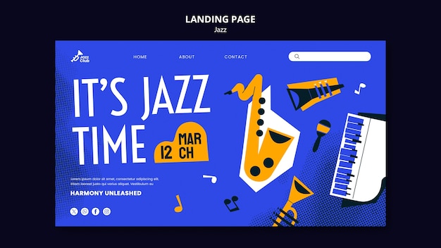 Free PSD music festival landing page template