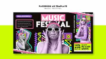 PSD gratuito disegno del modello del festival musicale