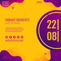 Free PSD music festival yellow background template