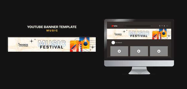 Music festival youtube banner