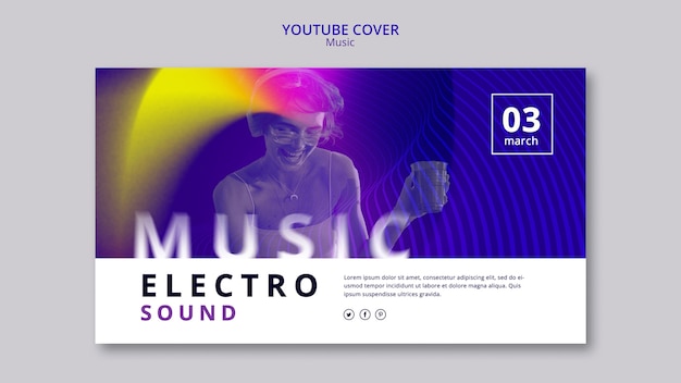 Шаблон обложки музыкального фестиваля youtube