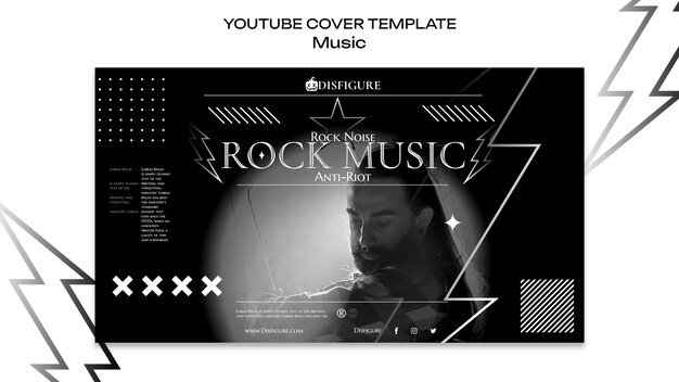 Шаблон обложки музыкального фестиваля youtube