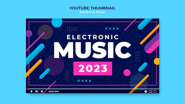 PSD gratuito miniatura youtube del festival musicale