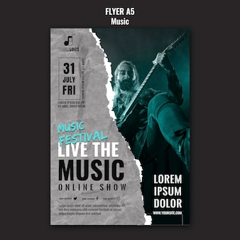 Music flyer design template