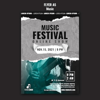 Music flyer design template