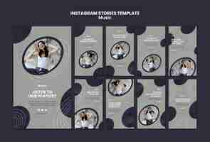 Free PSD music instagram stories template