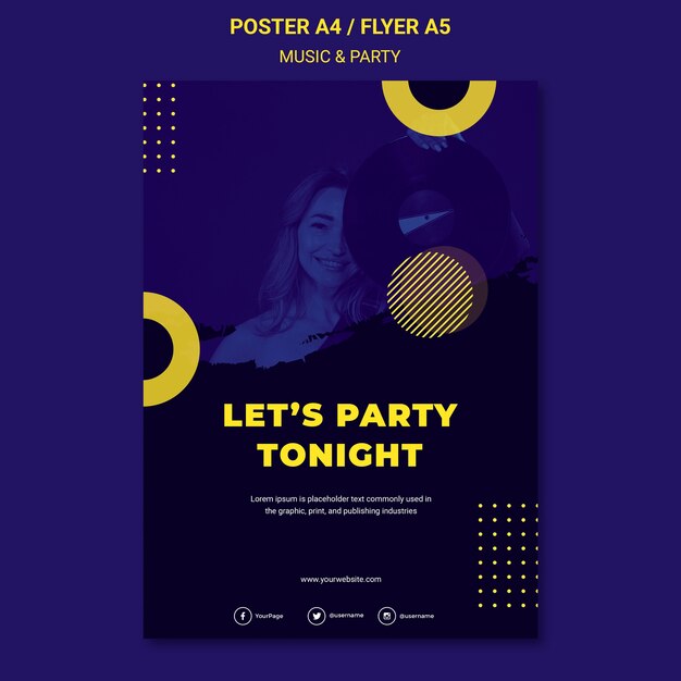 Music & party concept party template