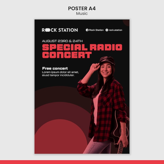 Music poster design template