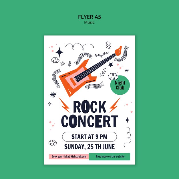 Music poster template design