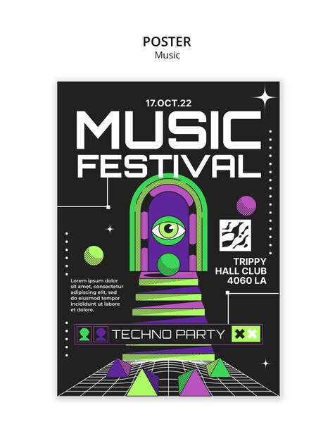 music poster template design