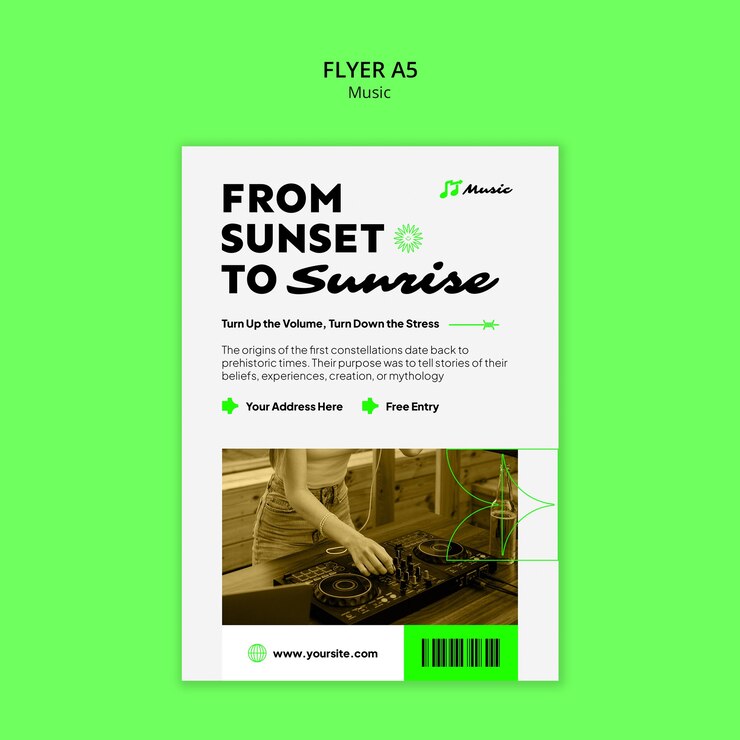 Free PSD music poster template design