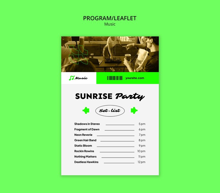Free PSD music program  template design