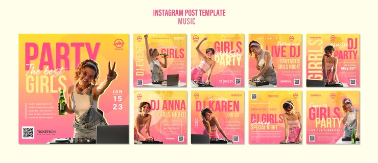 Free PSD music session  instagram posts