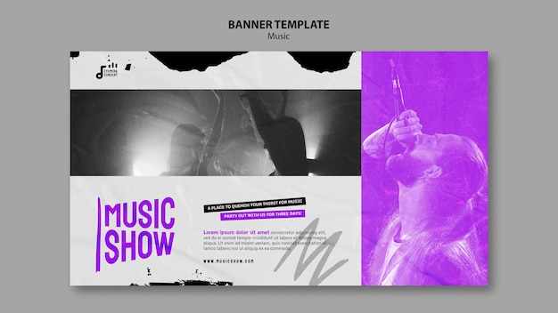 Free PSD music show banner design template