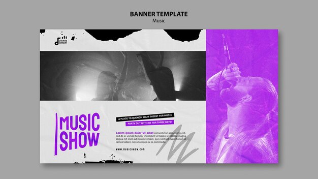 music show banner design template