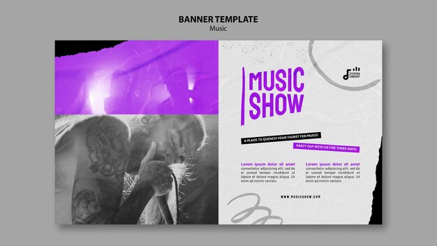 Music show banner design template