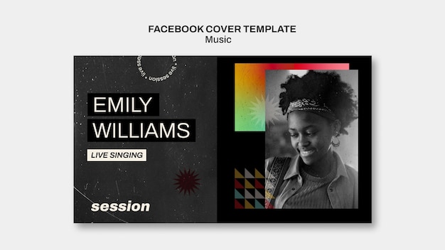 Free PSD music show facebook cover template