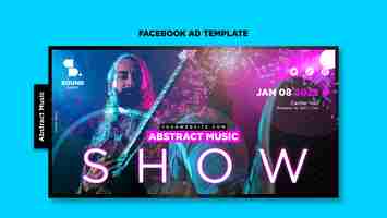 Free PSD music show facebook template