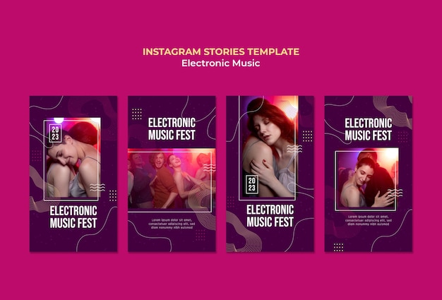 Free PSD music show instagram stories