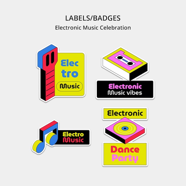 Music show labels template