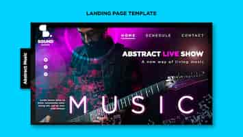 Free PSD music show landing page template