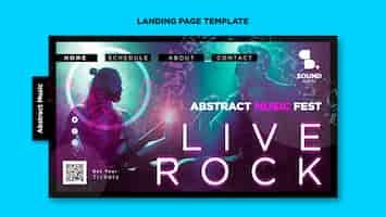 Free PSD music show landing page template