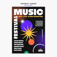 Free PSD music show poster template