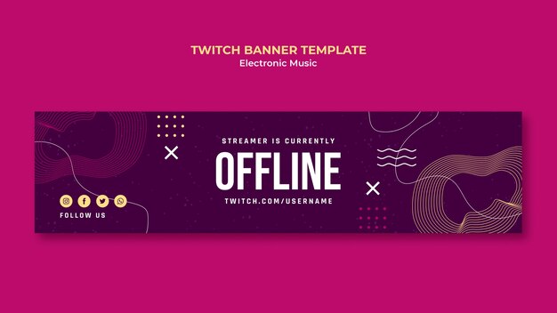 Music show twitch banner template