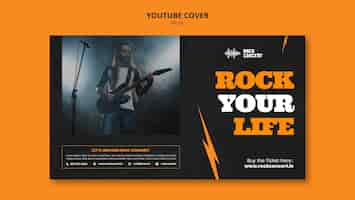 Free PSD music show youtube cover template