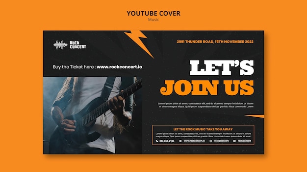 Free PSD music show youtube cover template