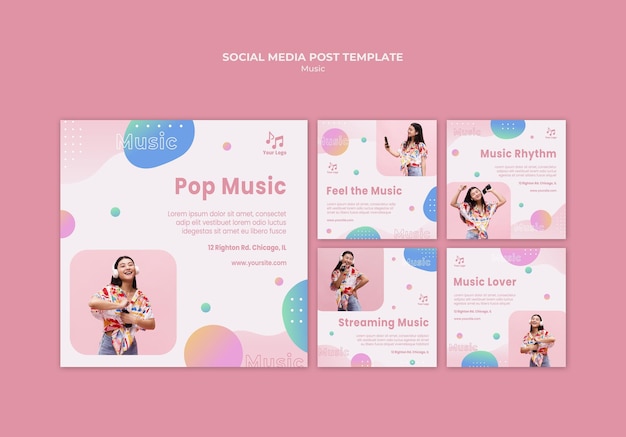 Free PSD music and soul social media post