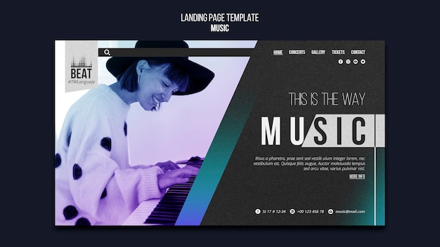 Free PSD music template design