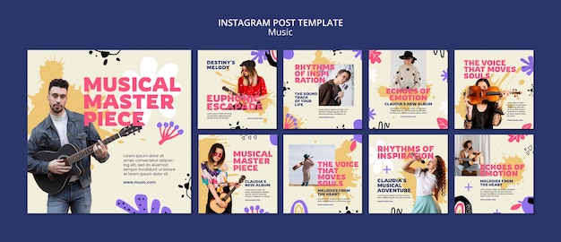 PSD gratuito progettazione di modelli musicali