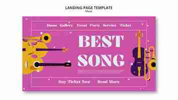 Free PSD music template design