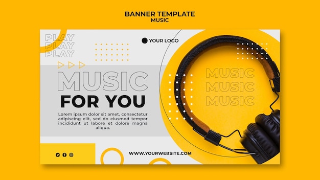 Music for you banner web template