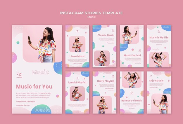 music for you instagram stories template